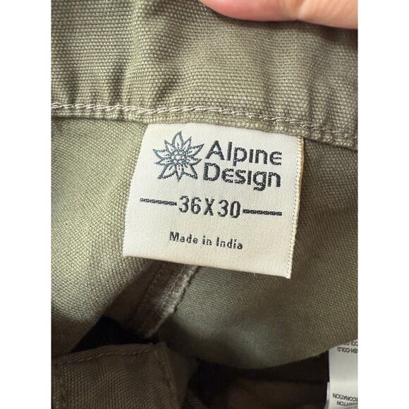 NWT Alpine Design Men's Vintage Olive Utility Pant Size 36 X 30 - Picture 5 of 9